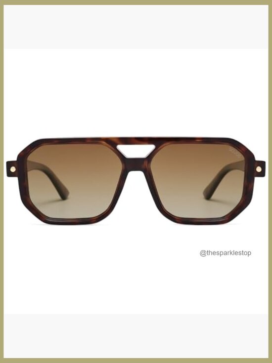 Retro Polarized Square Aviator Sunglasses UV400 Protection Unisex main image 7